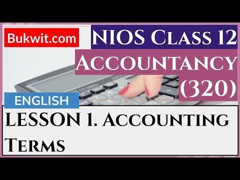  Accounting – An Introduction Nios Class 12th Chapter 1st