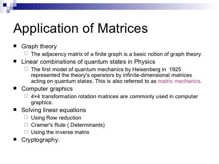  Matrices & It’s Application