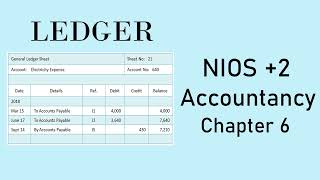  Nios Accountancy Chapter-6th Ledger