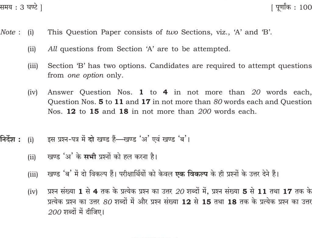  Nios Previous Year Question Papers of History (315) class 12th