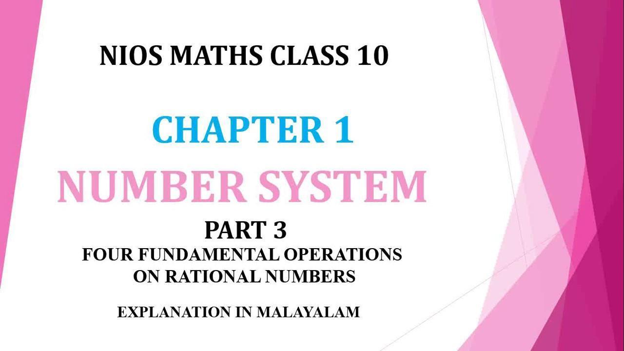  Number System Nios Class 10th